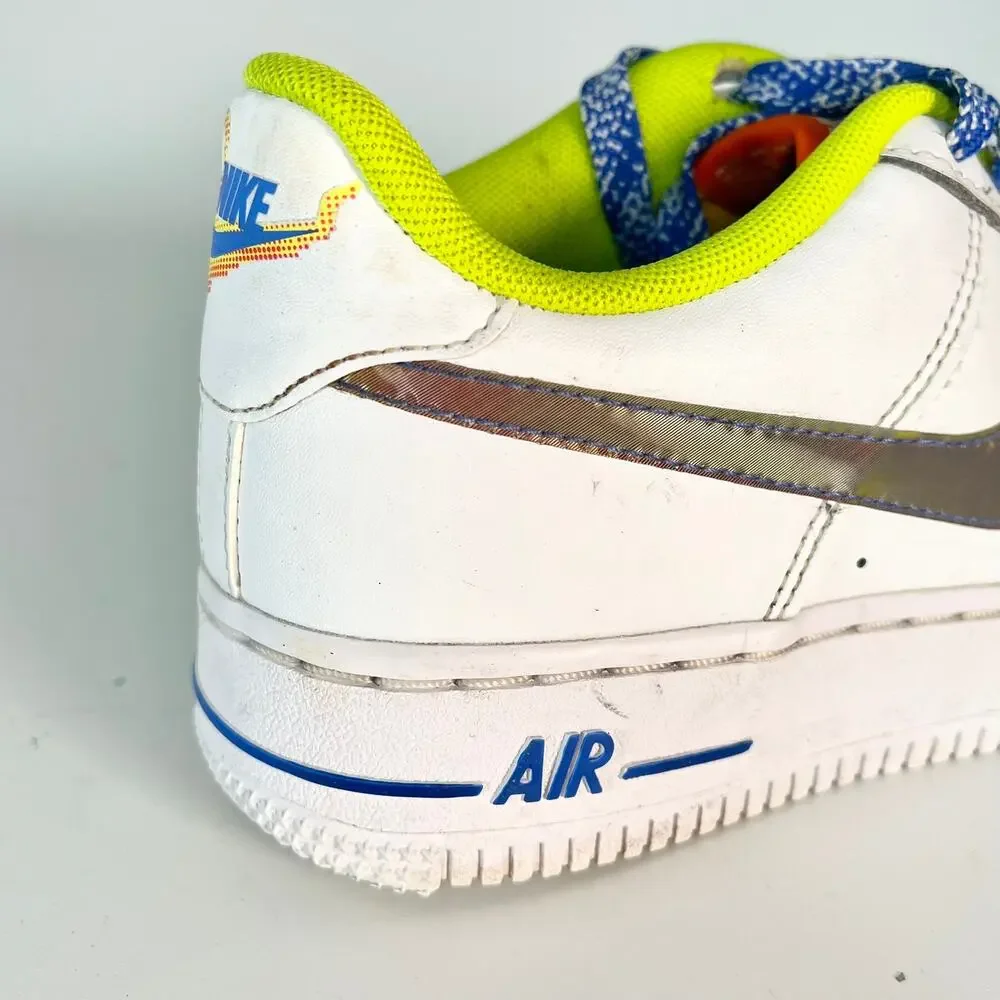Nike Air Force 1 Low LV8 Sneakers Holographic White Big Kids Youth 4.5 / Women 6